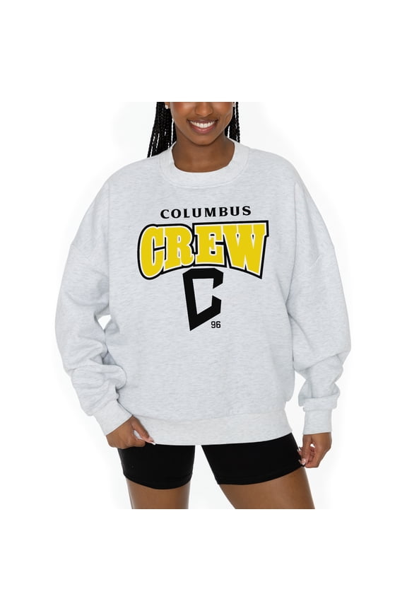 Women's Gameday Couture Ash Columbus Crew Pitch Pride Pullover Sweatshirt