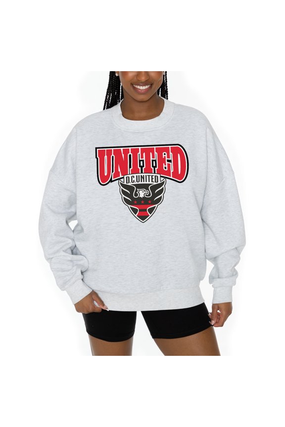 Women's Gameday Couture Ash D.C. United Pitch Pride Pullover Sweatshirt