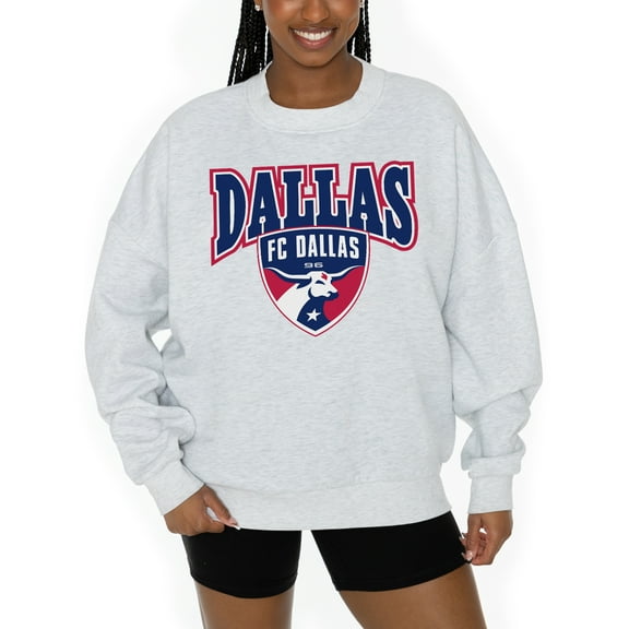 Women's Gameday Couture  Ash FC Dallas Pitch Pride Pullover Sweatshirt
