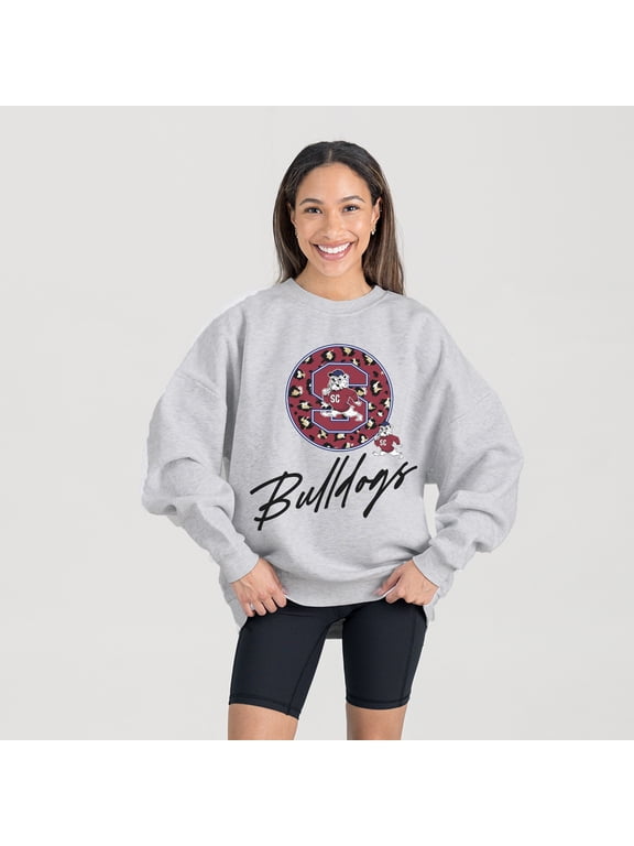 Women's Gameday Couture Ash South Carolina State Bulldogs Premium Fleece Pullover Sweatshirt