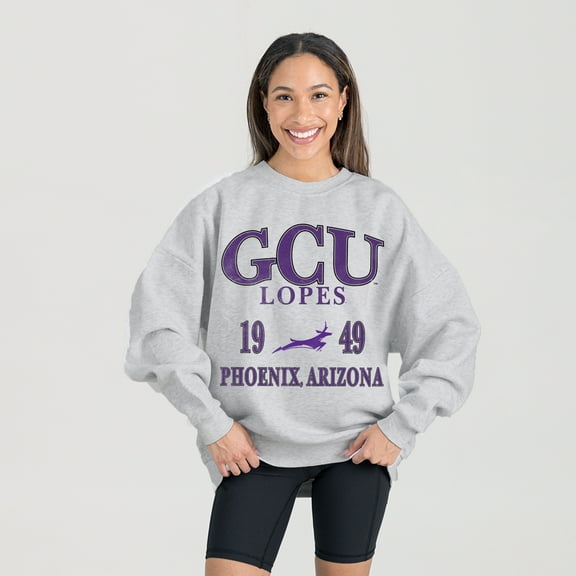 Women's Gameday Couture Ash Grand Canyon Antelopes Premium Fleece Pullover Sweatshirt