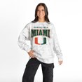 thumbnail image 1 of Women's Gameday Couture  Ash Miami Hurricanes Rally Ready Premium Fleece Camo Sweatshirt, 1 of 5