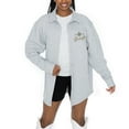 thumbnail image 1 of Women's Gameday Couture Ash New Orleans Saints Full-Button Long Sleeve Overshirt, 1 of 3