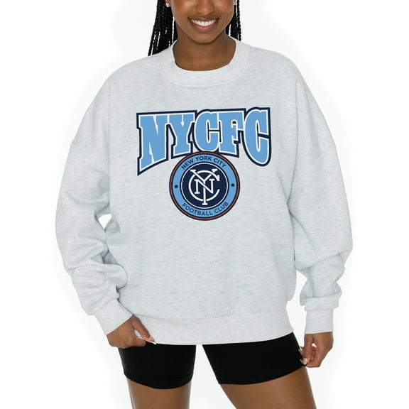 Women's Gameday Couture  Ash New York City FC Pitch Pride Pullover Sweatshirt