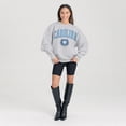 thumbnail image 1 of Women's Gameday Couture Ash North Carolina Tar Heels Oversized Tradition Refined Premium Fleece Sweatshirt, 1 of 3