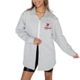 thumbnail image 1 of Women's Gameday Couture Ash Ole Miss Rebels Foundation Full-Button Long Sleeve Overshirt, 1 of 3