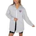 thumbnail image 1 of Women's Gameday Couture  Ash Orlando City SC Midfield Magic Button-Up Long Sleeve Overshirt, 1 of 3