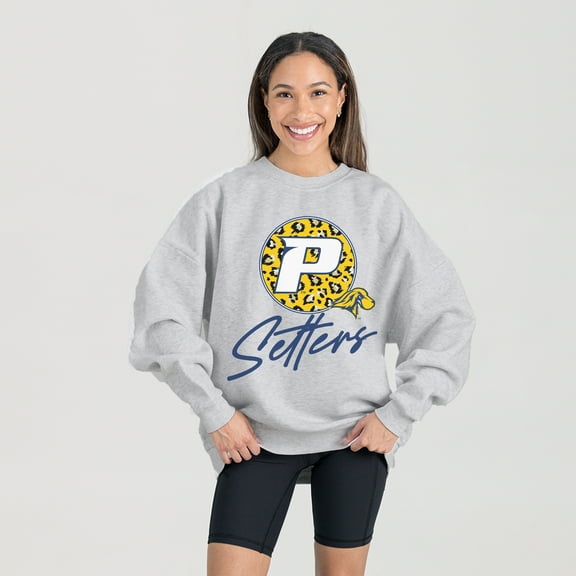 Women's Gameday Couture Ash Pace University Setters Premium Fleece Pullover Sweatshirt