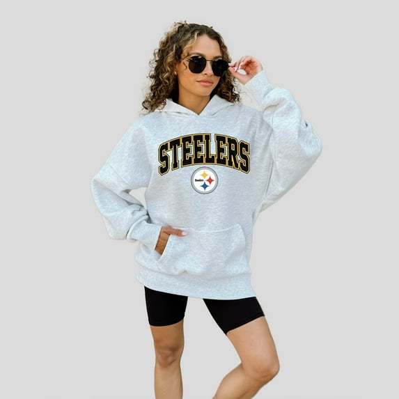 Women's Gameday Couture Ash Pittsburgh Steelers Fan Edition Premium Weight Hoodie