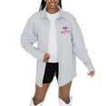 thumbnail image 1 of Women's Gameday Couture Ash San Francisco 49ers Full-Button Long Sleeve Overshirt, 1 of 3