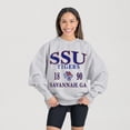 thumbnail image 1 of Women's Gameday Couture Ash Savannah State Tigers Premium Fleece Pullover Sweatshirt, 1 of 5
