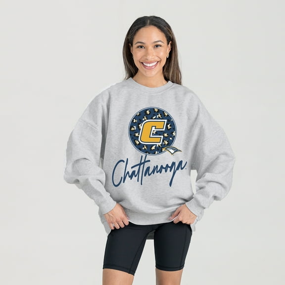 Women's Gameday Couture Ash Tennessee Chattanooga Mocs Premium Fleece Pullover Sweatshirt
