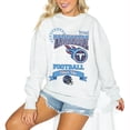 thumbnail image 1 of Women's Gameday Couture Ash Tennessee Titans Oversized Run the Show Pullover Sweatshirt, 1 of 2