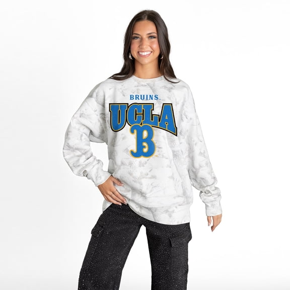Women's Gameday Couture  Ash UCLA Bruins Rally Ready Premium Fleece Camo Sweatshirt