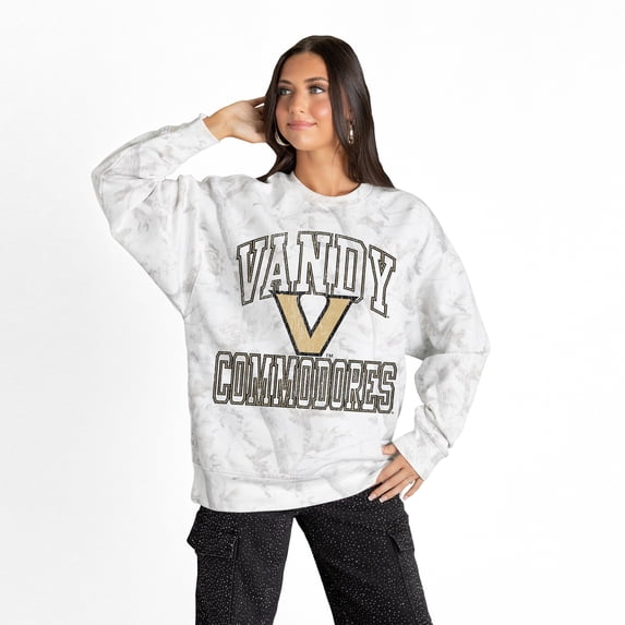 Women's Gameday Couture Ash Vanderbilt Commodores Whiteout Premium Fleece Camo Sweatshirt