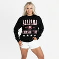 thumbnail image 1 of Women's Gameday Couture Black Alabama Crimson Tide Oversized Everyday Star Long Sleeve T-Shirt, 1 of 5
