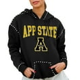 thumbnail image 1 of Women's Gameday Couture  Black Appalachian State Mountaineers Studded Pullover Hoodie, 1 of 2
