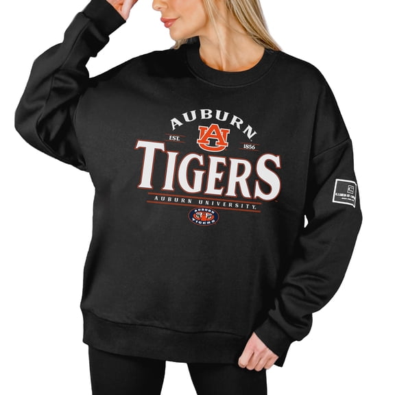 Women's Gameday Couture Black Auburn Tigers Players Only Premium Pullover Sweatshirt