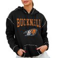 thumbnail image 1 of Women's Gameday Couture  Black Bucknell Bison Studded Pullover Hoodie, 1 of 2