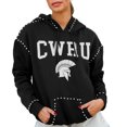 thumbnail image 1 of Women's Gameday Couture  Black Case Western Reserve Spartans Studded Pullover Hoodie, 1 of 2
