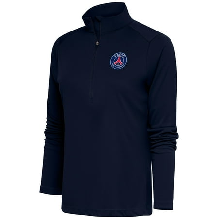 Women's Navy Paris Saint-Germain Statement Half-Zip Pullover Top