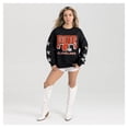 thumbnail image 1 of Women's Gameday Couture  Black Cleveland Browns Pure Victory Rhinestud Star-Sleeve Pullover Sweatshirt, 1 of 4