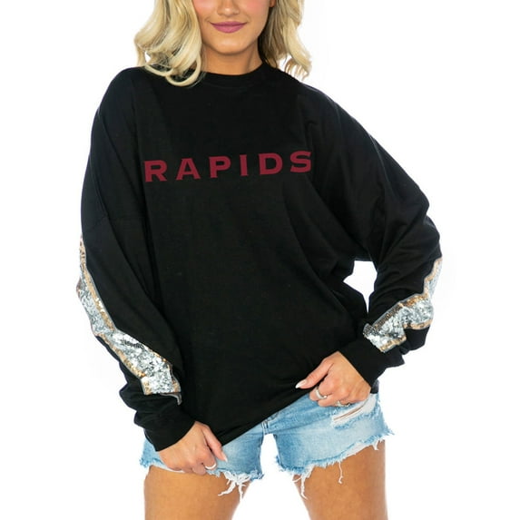 Women's Gameday Couture Black Colorado Rapids Long Sleeve Sequin T-Shirt