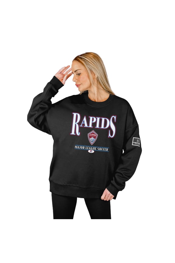 Women's Gameday Couture Black Colorado Rapids Oversized Players Only Black Label Premium Sweatshirt