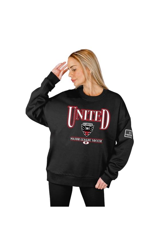 Women's Gameday Couture Black D.C. United Oversized Players Only Black Label Premium Sweatshirt