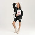 thumbnail image 1 of Women's Gameday Couture  Black D.C. United Refined Rivalries Rhinestone Raglan Full-Snap Varsity Bomber Jacket, 1 of 7