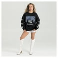 thumbnail image 1 of Women's Gameday Couture  Black Dallas Cowboys Pure Victory Rhinestud Star-Sleeve Pullover Sweatshirt, 1 of 4