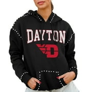 Women's Gameday Couture  Black Dayton Flyers Studded Pullover Hoodie