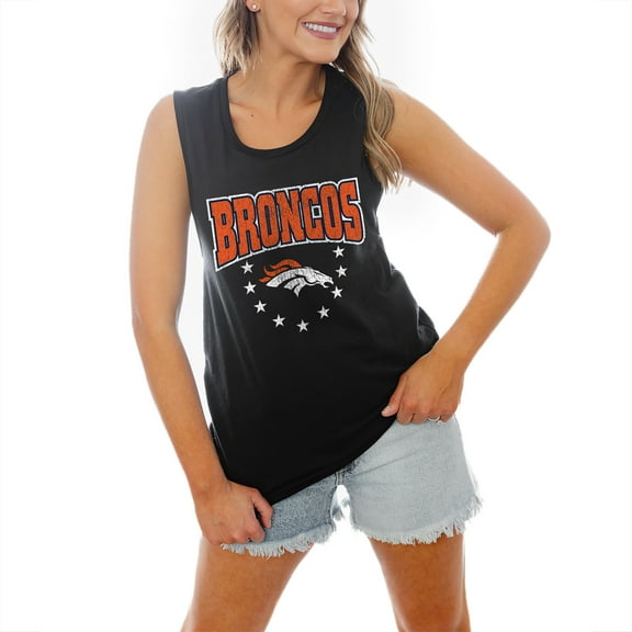 Women's Gameday Couture Black Denver Broncos Baby You're A Star Racerback Scoop Neck Tapered Tank Top