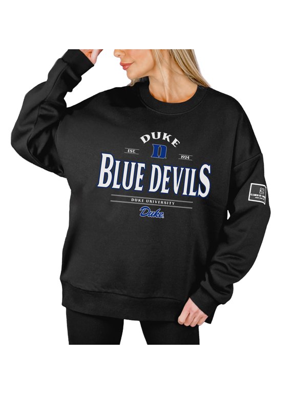 Women's Gameday Couture Black Duke Blue Devils Players Only Premium Pullover Sweatshirt