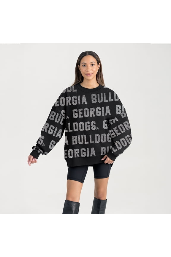 Women's Gameday Couture Black Georgia Bulldogs Hype Era Sweatshirt