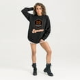 thumbnail image 1 of Women's Gameday Couture  Black Houston Dynamo FC Oversized Long Sleeve T-Shirt, 1 of 5