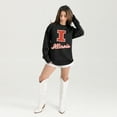thumbnail image 1 of Women's Gameday Couture Black Illinois Fighting Illini Oversized Honor Roll Long Sleeve T-Shirt, 1 of 2