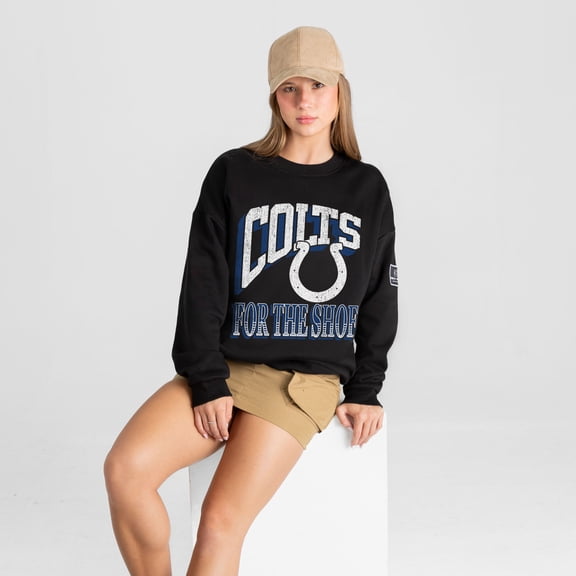 Women's Gameday Couture Black Indianapolis Colts Victory Prime Black Label Premium Drop Shoulder Sweatshirt