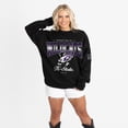 thumbnail image 1 of Women's Gameday Couture Black Kansas State Wildcats Oversized Powerhouse Play Black Label Premium Fleece Sweatshirt, 1 of 5