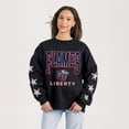 thumbnail image 1 of Women's Gameday Couture  Black Liberty Flames Pure Victory Relaxed Rhinestone Pullover Sweatshirt, 1 of 4
