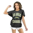 thumbnail image 1 of Women's Gameday Couture Black Los Angeles Chargers Relaxed Flutter Sleeve T-Shirt, 1 of 7