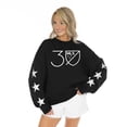 thumbnail image 1 of Women's Gameday Couture Black MLS 30th Anniversary Fleece Pullover Sweatshirt, 1 of 3