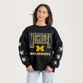 thumbnail image 1 of Women's Gameday Couture  Black Michigan Wolverines Pure Victory Relaxed Rhinestone Pullover Sweatshirt, 1 of 4
