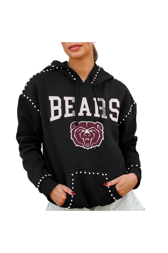 Women's Gameday Couture Black Missouri State University Bears Studded Pullover Hoodie