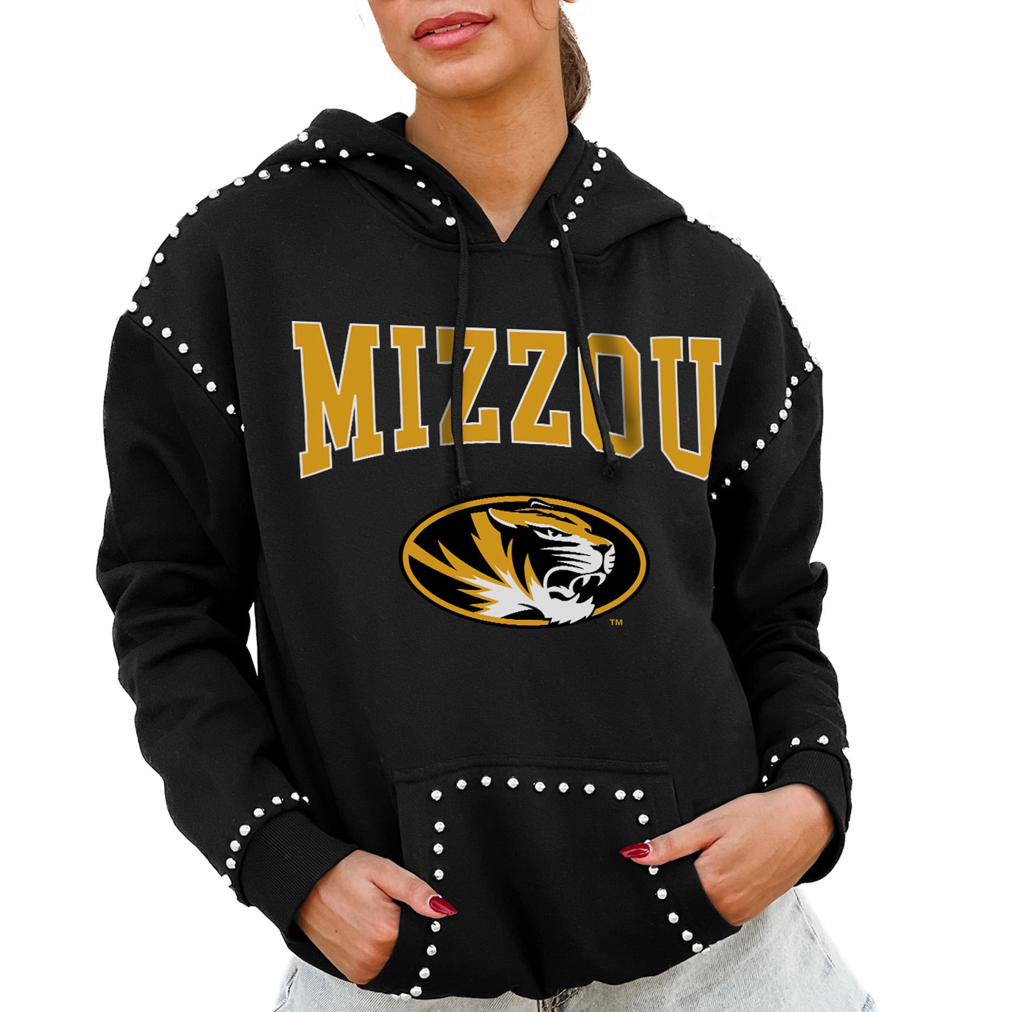 売れ筋商品|||ゲームデイ カットソー トップス レディース Women's Black Alabama Crimson Tide Studded Pullover Hoodie Black Women-s-Gameday-Couture-Black-