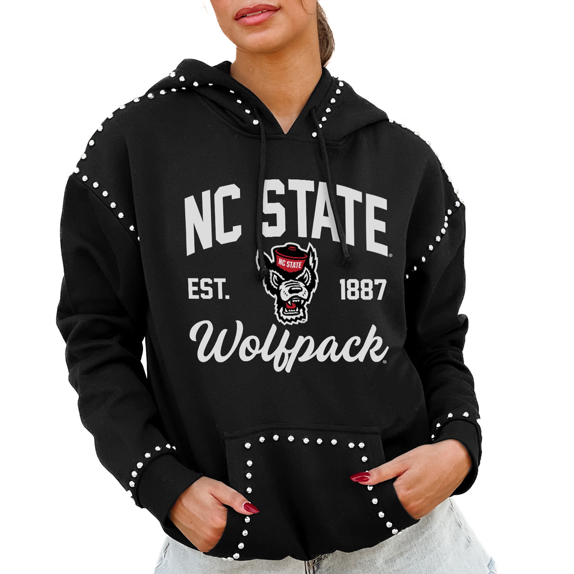売れ筋商品|||ゲームデイ カットソー トップス レディース Women's Black North Carolina Tar Heels Studded Pullover Hoodie Black Women's Gameday Couture Black North Carolina Tar Heels