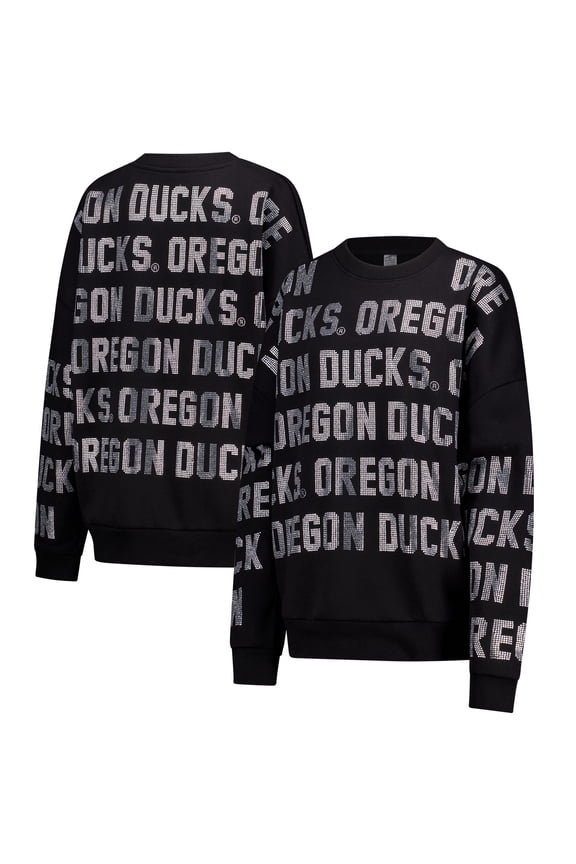 Women's Gameday Couture Black Nebraska Huskers Oversized Hype Era Sweatshirt