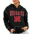 thumbnail image 1 of Women's Gameday Couture  Black Nebraska Huskers Studded Pullover Hoodie, 1 of 2