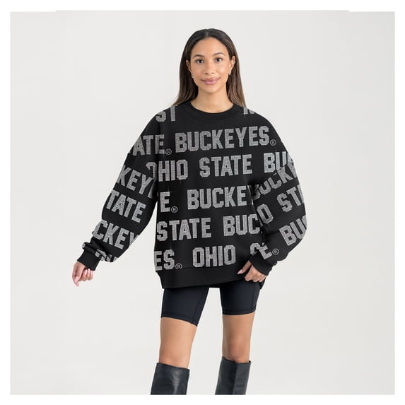 Women's Gameday Couture Black Ohio State Buckeyes Hype Era Sweatshirt