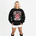 thumbnail image 1 of Women's Gameday Couture Black Ohio State Buckeyes Oversized Victory Lane Black Label Premium Sweatshirt, 1 of 5